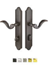 Emtek 1681 Configuration #6 Brass CONCORD Style Multi-Point Trim for Patio Doors