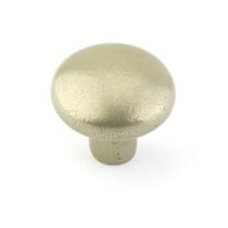 Emtek Sandcast Bronze Round Cabinet Knob Tumbled White Bronze (TWB)