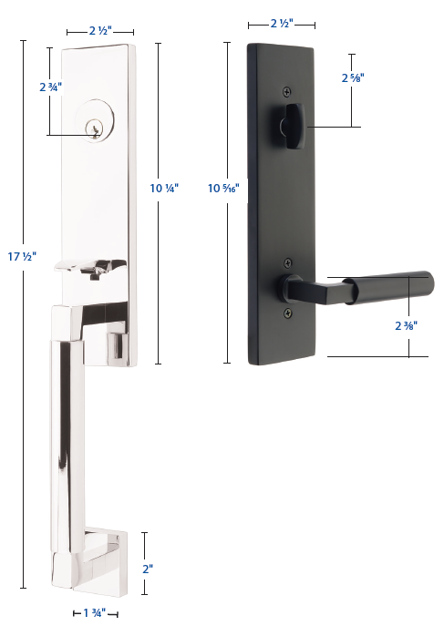 Emtek Hercules 4215 Smooth Monolithic Handleset 