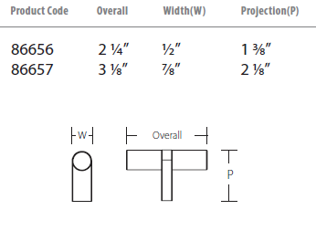 Emtek 86656 Dimensions