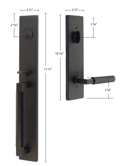 Emtek 4219 Hercules Dimensions