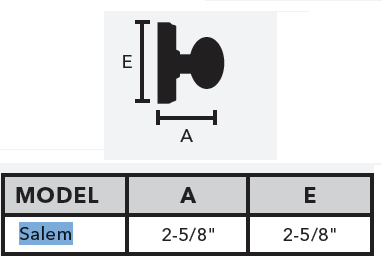 Weslock Premiere Essentials Collection 205-S Salem Dummy Knob