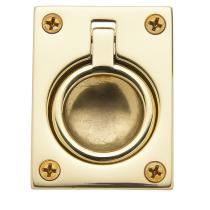 Baldwin 0394 Flush Ring Pull in Polished Brass (030)