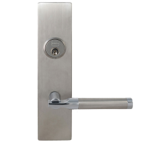 Omnia 12023 Mortise Lockset Brushed Stainless Steel