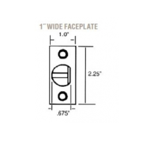 Baldwin Estage Latch Faceplate Dimensions