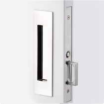 Emtek 2154 Narrow Modern Rectangular Passage Pocket Door Mortise Lock polished chrome