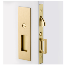 Emtek 2155 Narrow Modern Rectangular Privacy Pocket Door Mortise Lock Exterior