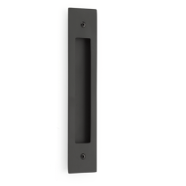 Emtek 221710 Modern Rectangular Flush Pull for Door Pull Flat Black (US19)