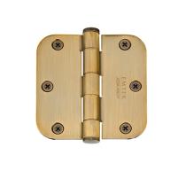 Emtek 3 1/2 radius corner residential brass hinge 