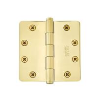 Emtek 4 1/2" Brass Radius Corner Heavy Duty hinge