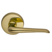 Omnia 42 Lever Latchset Polished Brass (US3)