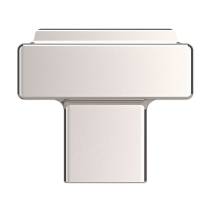 Baldwin 4425 Rectangle Raised Cabinet Knob Lifetime Polished Nickel (055)