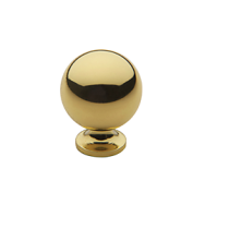 Baldwin Spherical Cabinet Knob (4960, 4961, 4968) shown in Polished Brass (030)