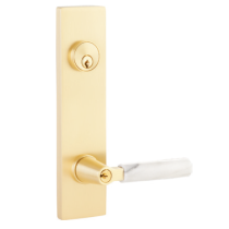 Emtek Select 5312 Modern Rectangular Two-Point Keyed Lockset Satin Brass (us4)