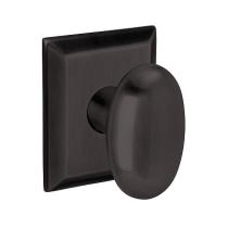 Baldwin Oval Knob Door Knob Set with Square5024.MR.R033.PS