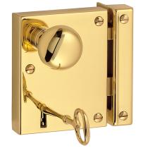 Baldwin 5604 Small Horizontal Rim Lock in LifeTime Polished Brass (003)