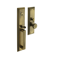 Baldwin Estate 6542 Tremont Mortise Handleset in Satin Brass & Black (050)