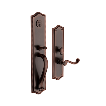 Baldwin Estate 6963 Bristol Full Plate Mortise Handleset in Venetian bronze (112