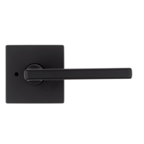 Kwikset Signature Series 730HFL-SQT Halifax Privacy Door Lever Iron Black (514)