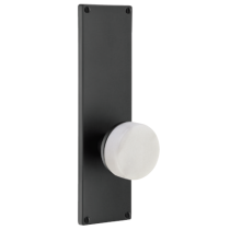 Emtek Select 8113 Modern 9" Non Keyed Style Sideplate Flat Black with Marble Knob