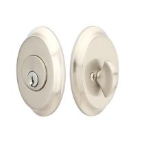 Emtek 8458 Saratoga Single Cylinder Deadbolt Satin Nickel (US15)