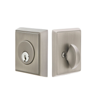 Emtek 8468 Rectangular Single Cylinder Deadbolt Pewter (US15A)