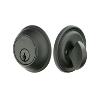 Emtek 8471 Tuscany Classic Style Single Cylinder Deadbolt Flat Black (FB)