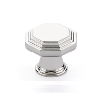 Emtek 86465, 86466 Transitional Heritage Midvale Cabinet Knob Polished Nickel