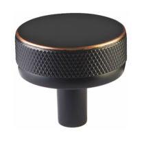 Emtek Select 86655.CCK.KNK Knurled Cabinet Knob with Conical Stem Oil Rubbed Bronze (10B)