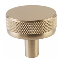 Emtek Select 86655.CCK.KNK Knurled Cabinet Knob with Conical Stem Satin Brass (US4)