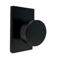 Weslock Transitional Collection 900-4 Mesa Passage Door Knob Set with Rectangular Rose Black