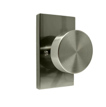 Weslock Transitional Collection 905-4 Mesa Dummy Knob with Rectangular Rose Satin Nickel