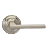 Omnia 925TD-15 Contemporary Door Lever Set with Traditional Rose