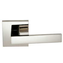 Omnia 930SQ Square Door Lever Set with Square Rose Polished Chrome (US26)