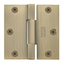 Emtek 96313 3.5" x 3.5" Solid Brass Square Barrel Heavy Duty Hinges (Pair) French Antique (US7)