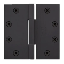 Emtek 96315 4.5" x 4.5" Solid Brass Square Barrel Heavy Duty Hinges (Pair) Flat Black (US19)