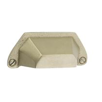 Emtek Sandcast Bronze Bin Pull 86050, 86051 Tumbled White Bronze (TWB)