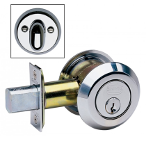 Omnia D0806L Modern Low Profile Auxiliary Deadbolt