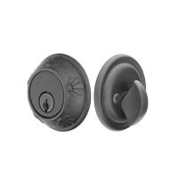 Emtek 8456 Tuscany Style Single Cylinder Deadbolt Flat Black (FB)