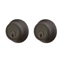 Emtek 8350-BZ Bronze Regular Style Double Cylinder Deadbolt Medium Bronze Patina