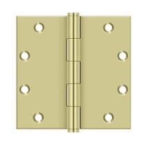 Deltana DSB55 5" x 5" Square Corner Solid Brass Hinges (Pair) Unlacquered Brass (US3-UNL)