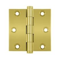 Deltana 3" x 3" Square Corner Standard Brass Hinges DSB3