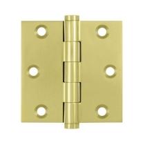 Deltana 3" x 3" Square Corner Standard Brass Hinges DSB3