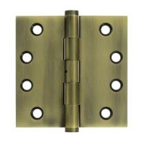 Deltana 4" x 4" Square Corner Solid Brass Hinges with Non Removable Pin DSB4N