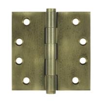 Deltana 4" x 4" Square Corner Solid Brass Distressed Hinges DSB4