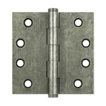 Deltana 4" x 4" Square Corner Solid Brass Distressed Hinges DSB4