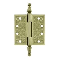 Deltana 4" x 4" Square Corner Ornate Solid Brass Hinges DSBP44U