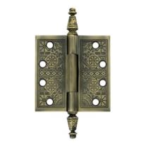 Deltana 4" x 4" Square Corner Ornate Solid Brass Hinges DSBP44U