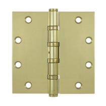 Deltana 5" x 5" Square Corner Ball Bearing Solid Brass Hinges NPR DSB55NB