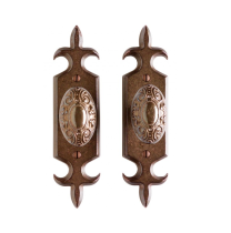 Rocky Mountain E828 Fleur De Lis Escutcheon with choice of Knob or Lever